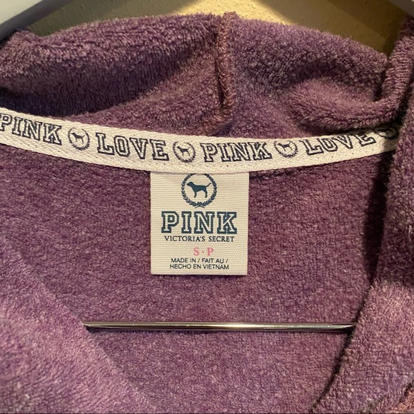 Pink Victoria’s Secret Zip Up Hoodie Purple Small - Picture 3 of 4
